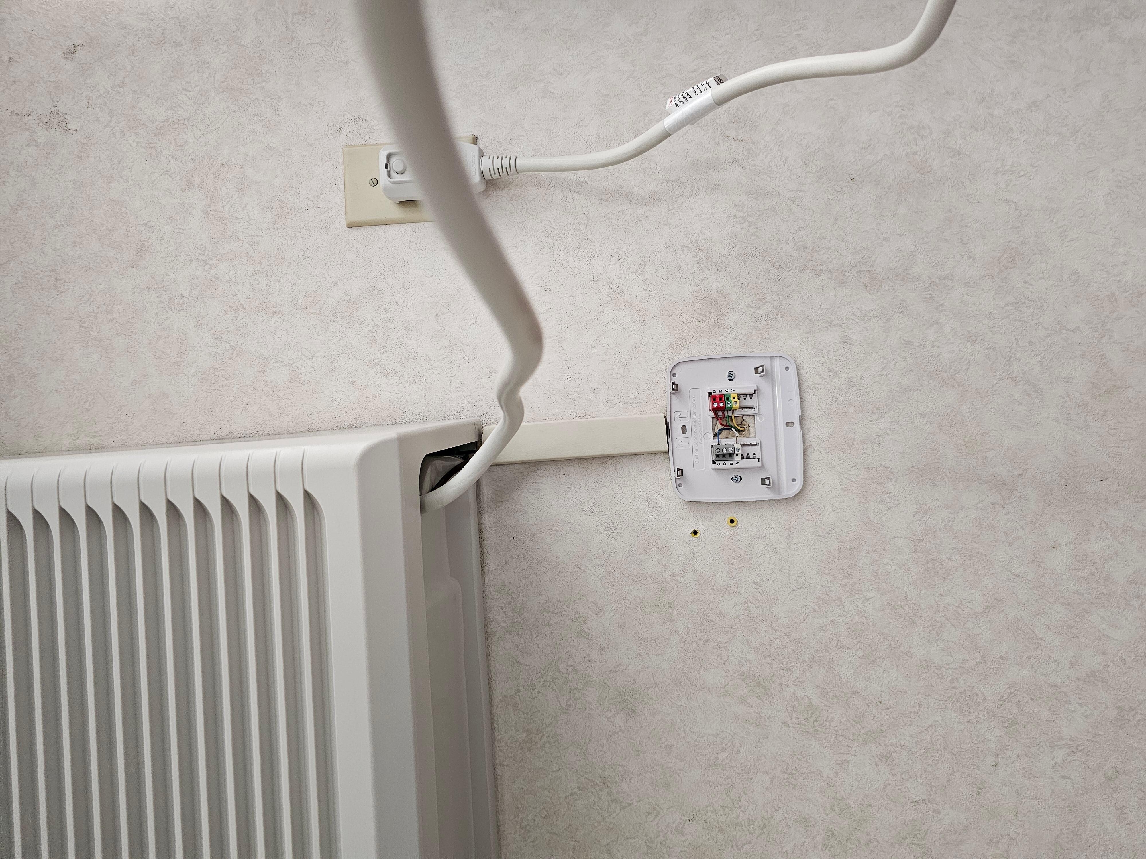 Bare wires for wall controls 