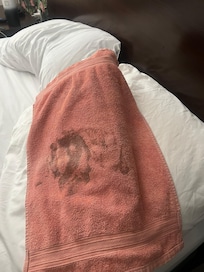 Stain on small towel