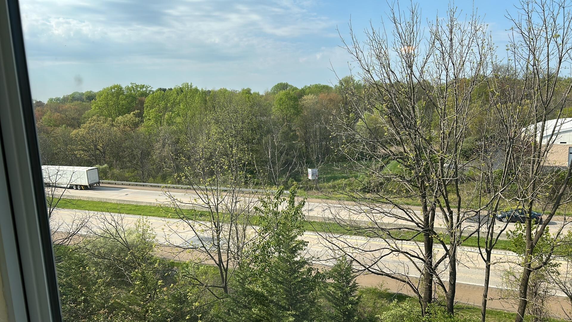 This is North bound room, close to major road
