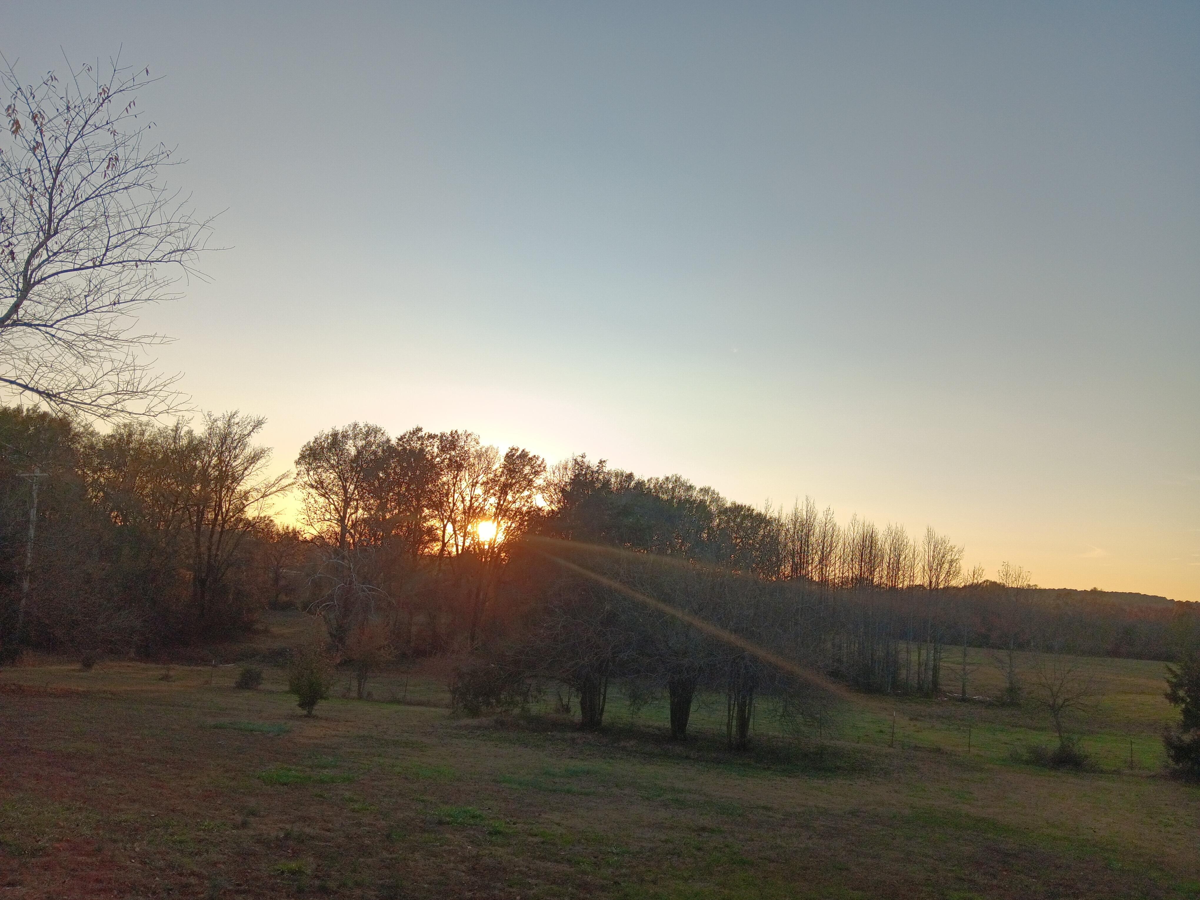 Sunset from the porch 