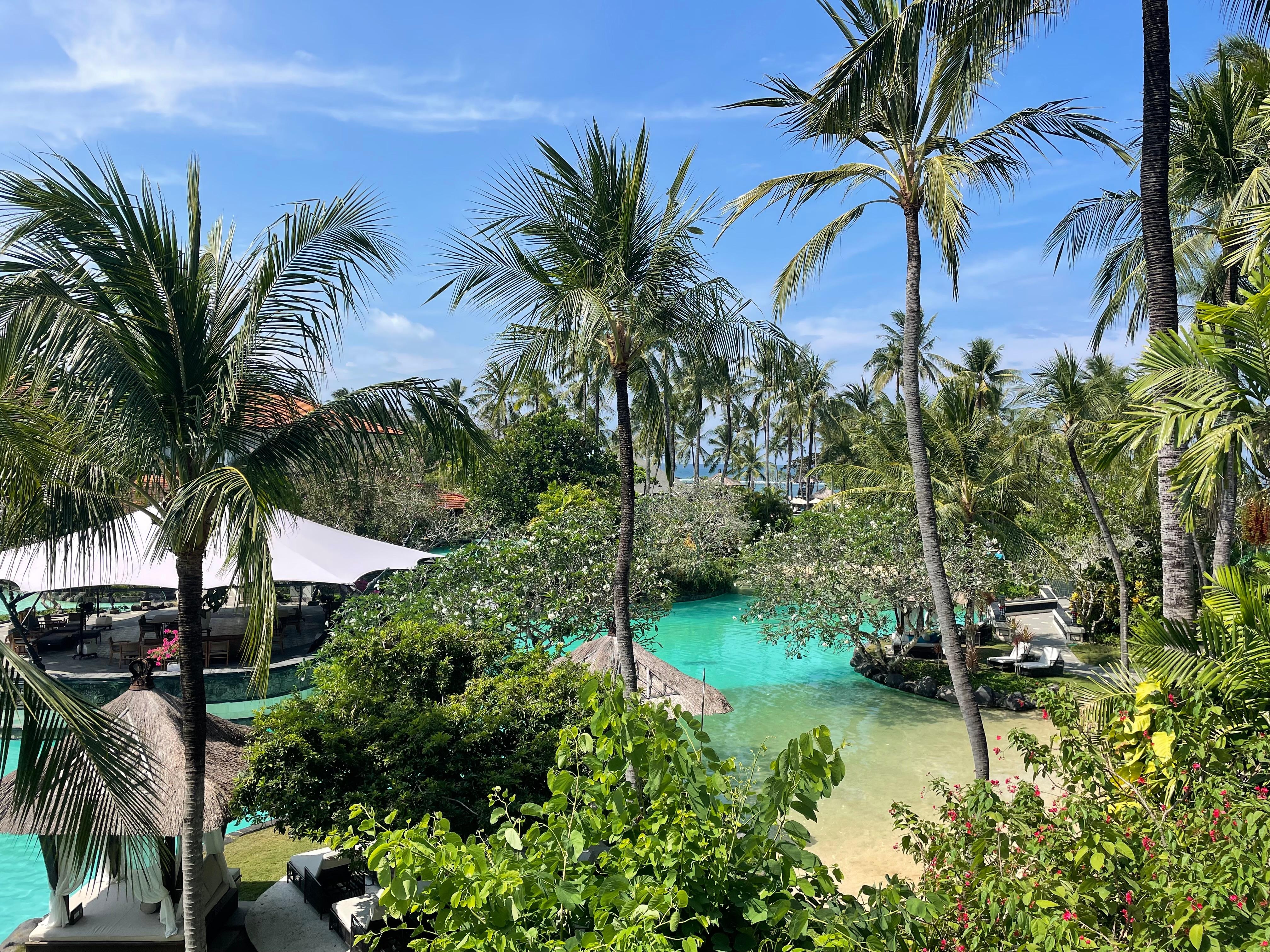 Overlooking one pool area