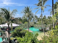 Overlooking one pool area