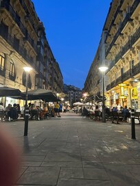 The street outside the apartment