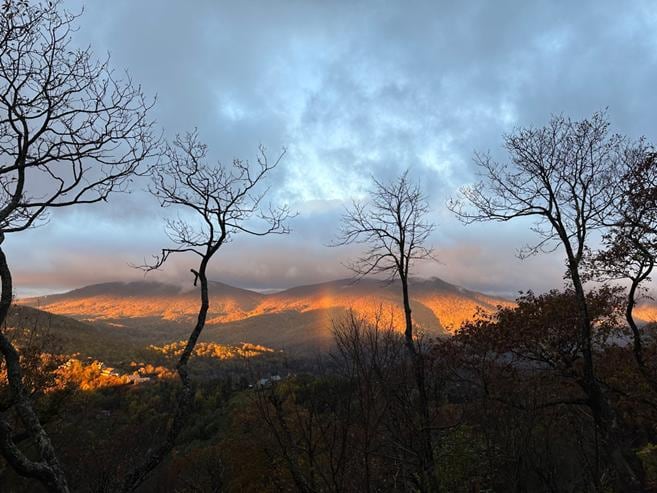 View from the hot tub.