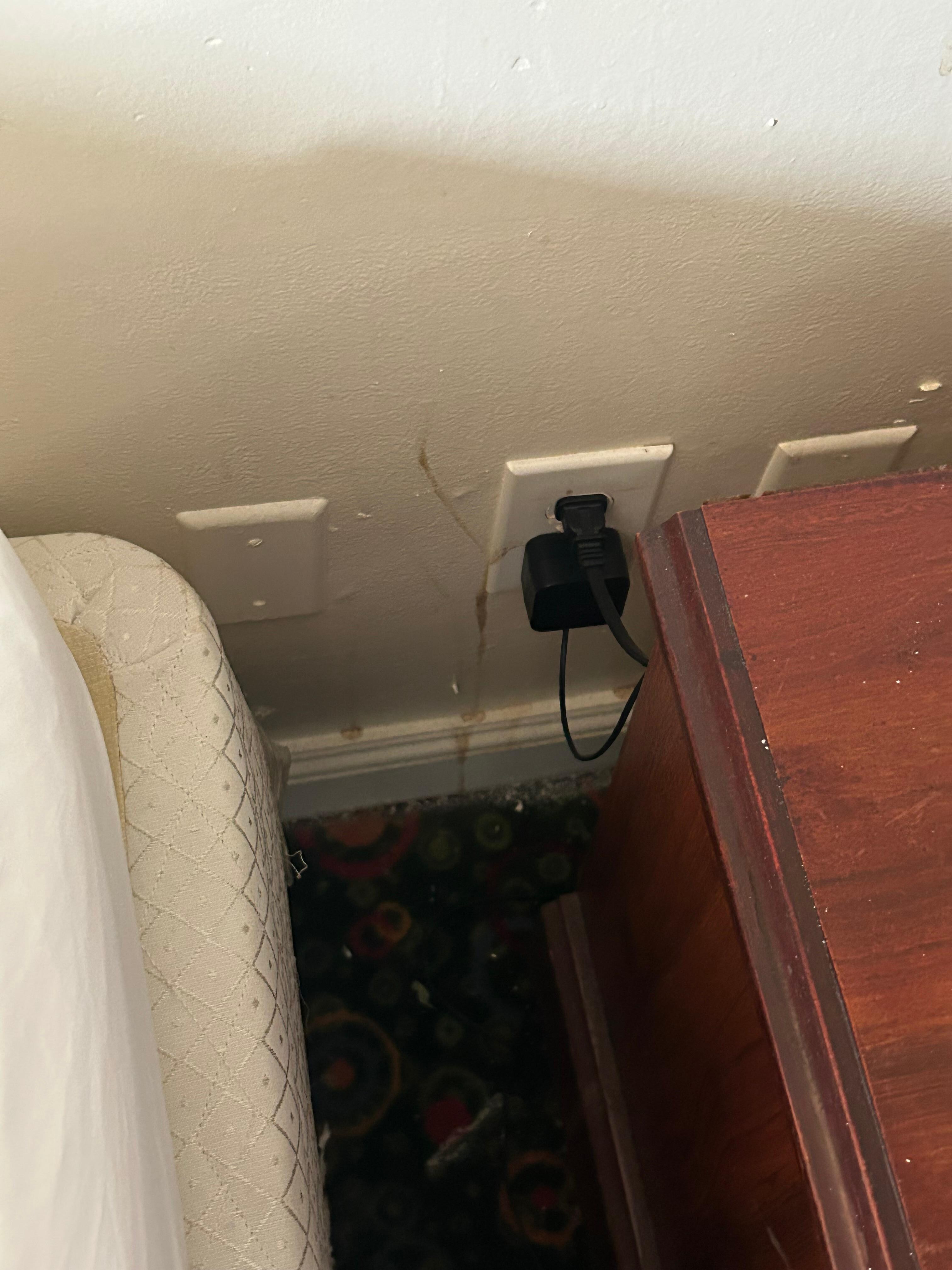 Something spilled on wall