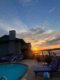 Sunset view from the pool