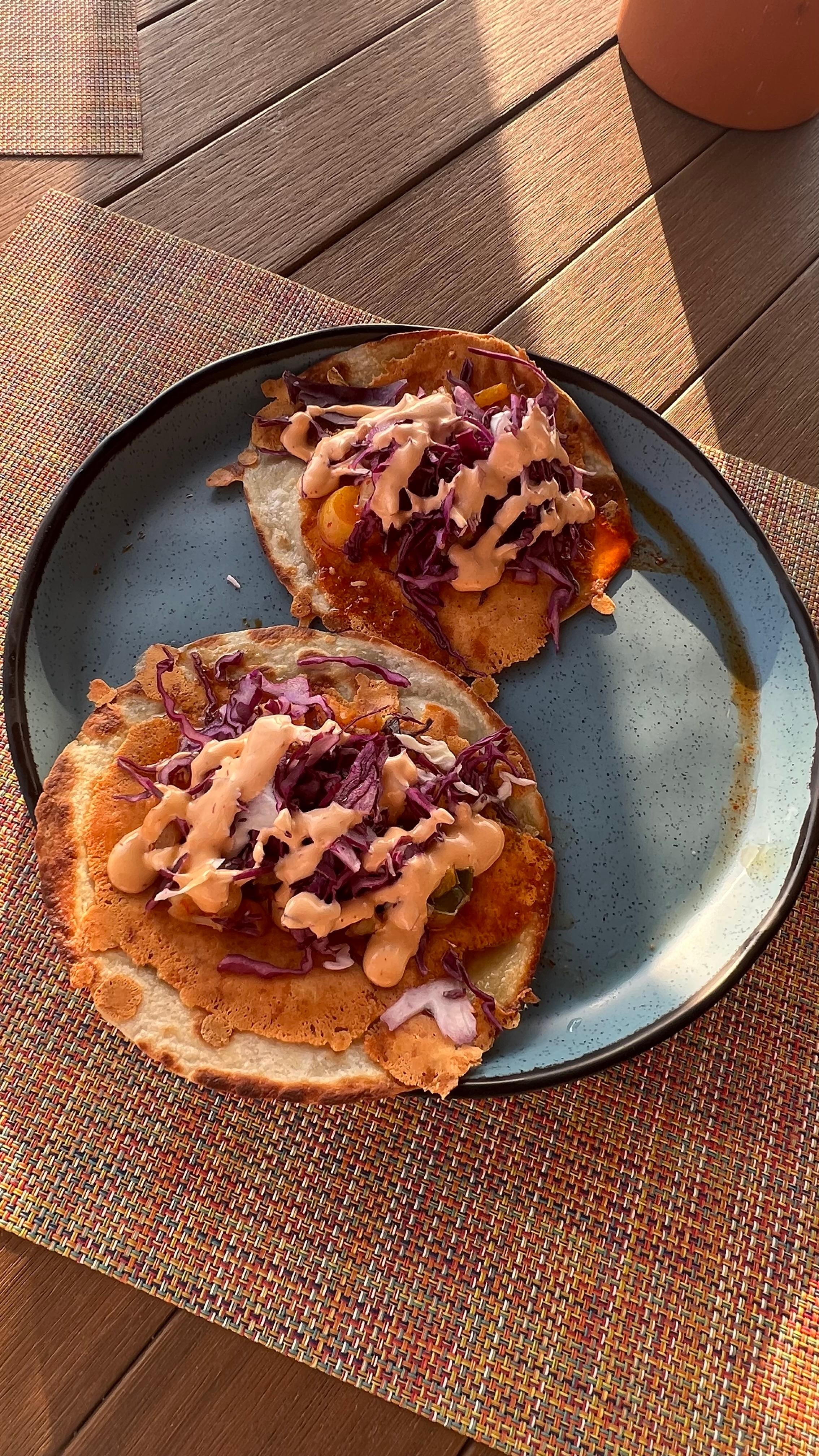 shrimp tacos at la cevicheria