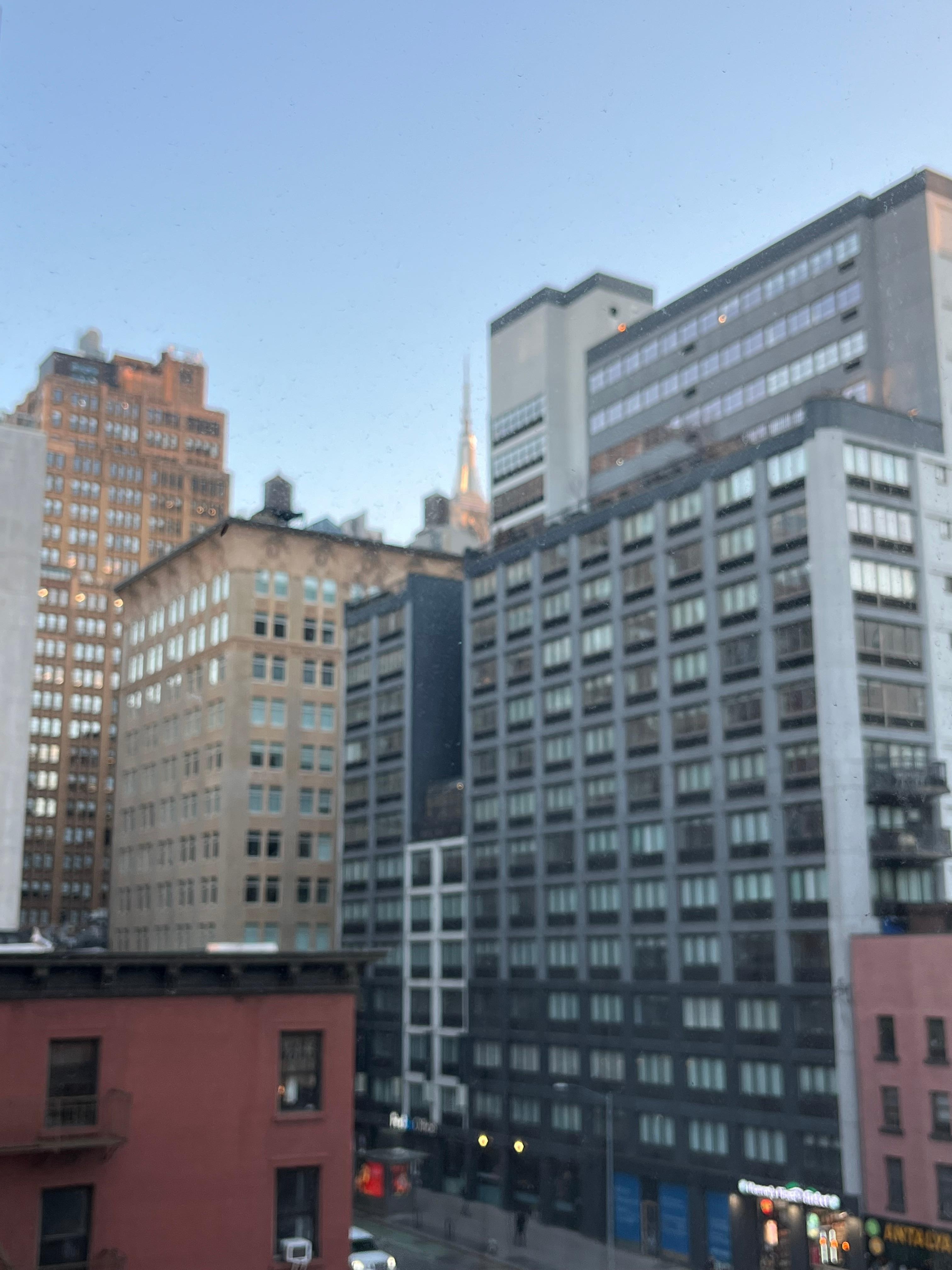 Room view with a bit of the Empire State Building.  👏