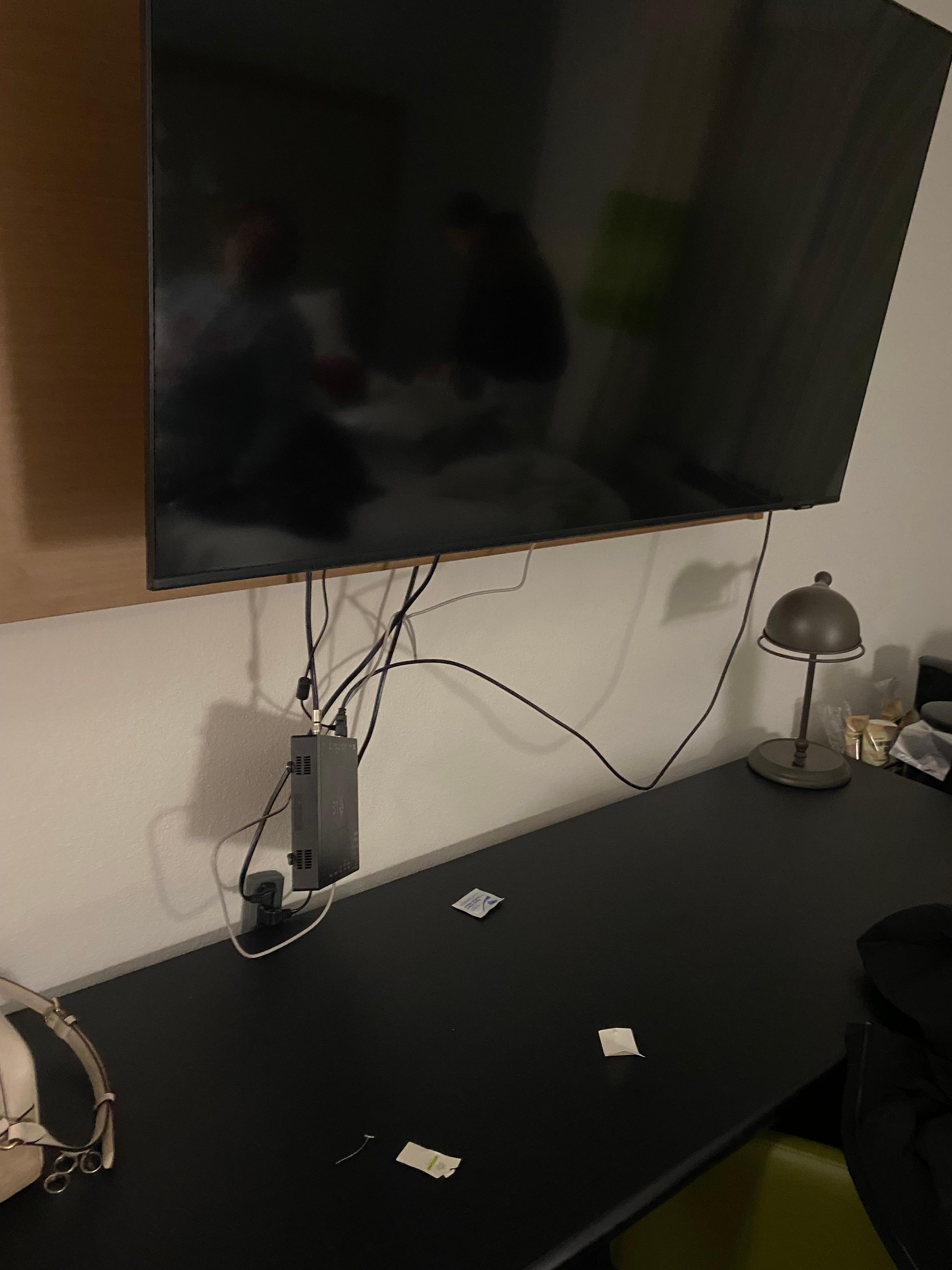 Tv never worked and wires sticking out everywhere. 