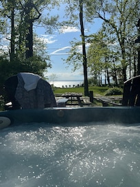 View of the water from the hot tub