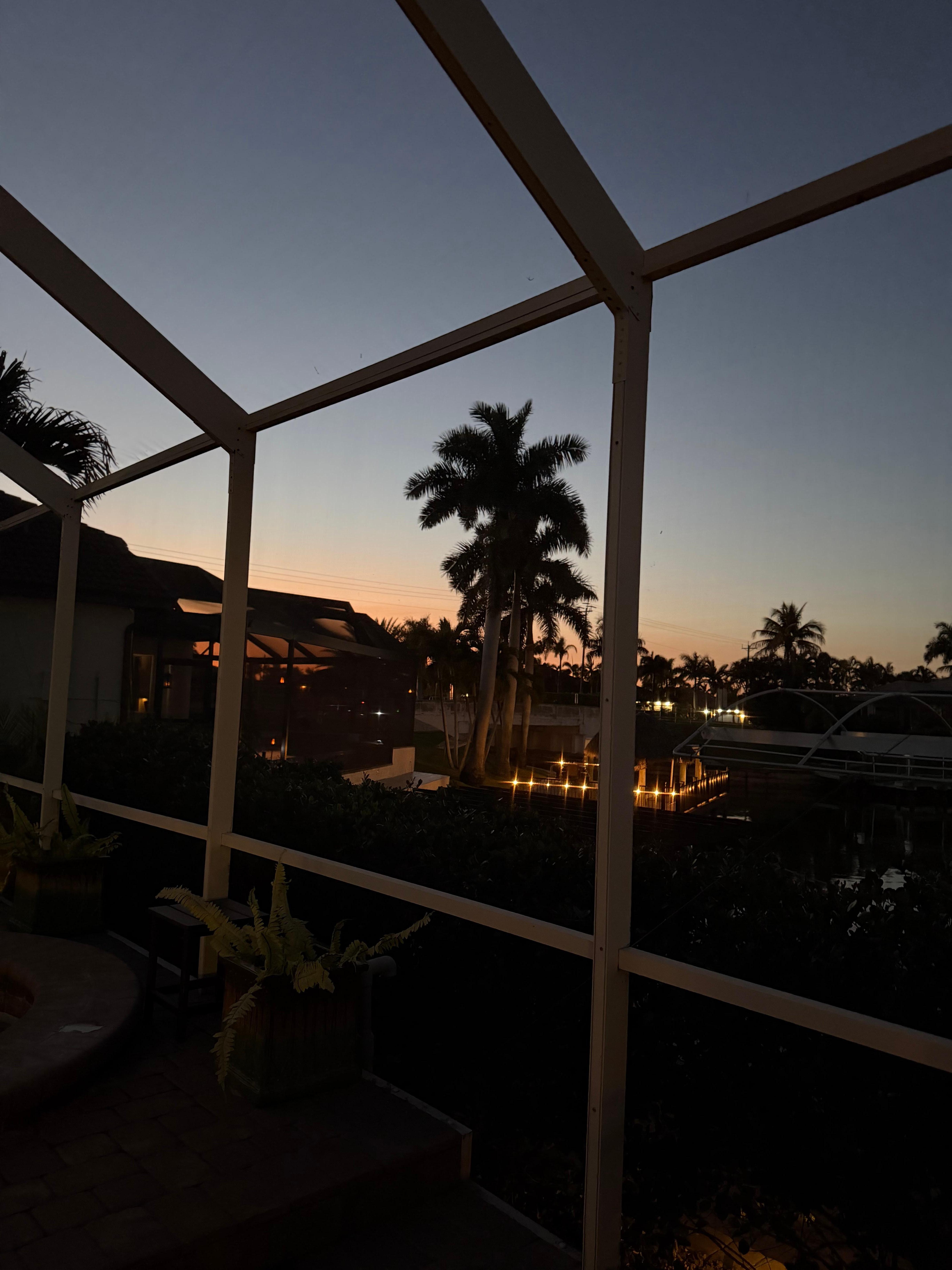 Sunset from the pool deck