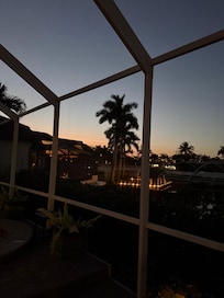 Sunset from the pool deck