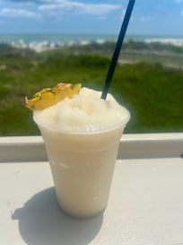 Great drinks at the outdoor bar near the beach!