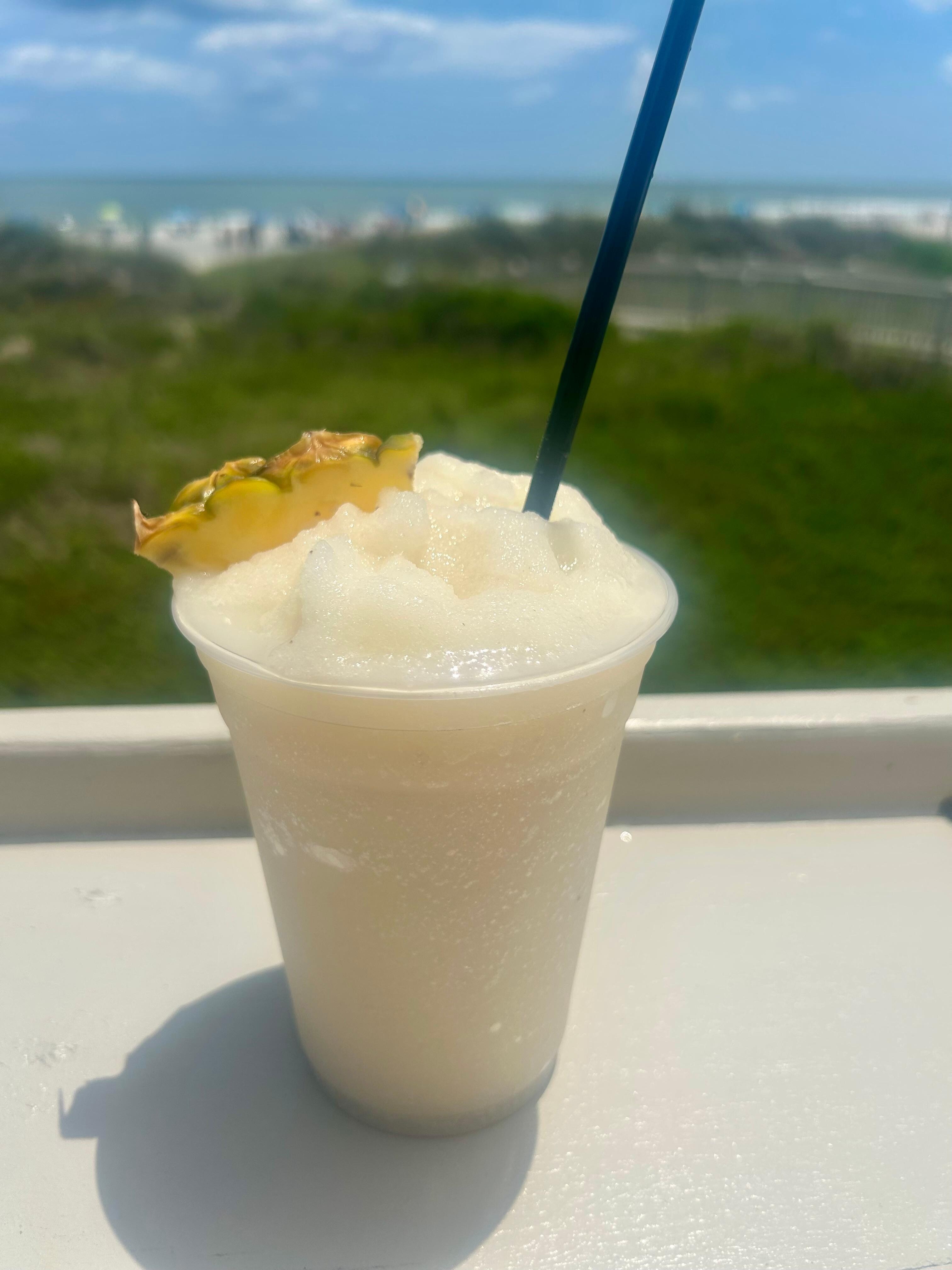 Great drinks at the outdoor bar near the beach!