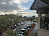 Nice view from the balcony! It was chilly and windy a couple days but this is nice and protected so we were able to enjoy playing games on the patio in the rain!
