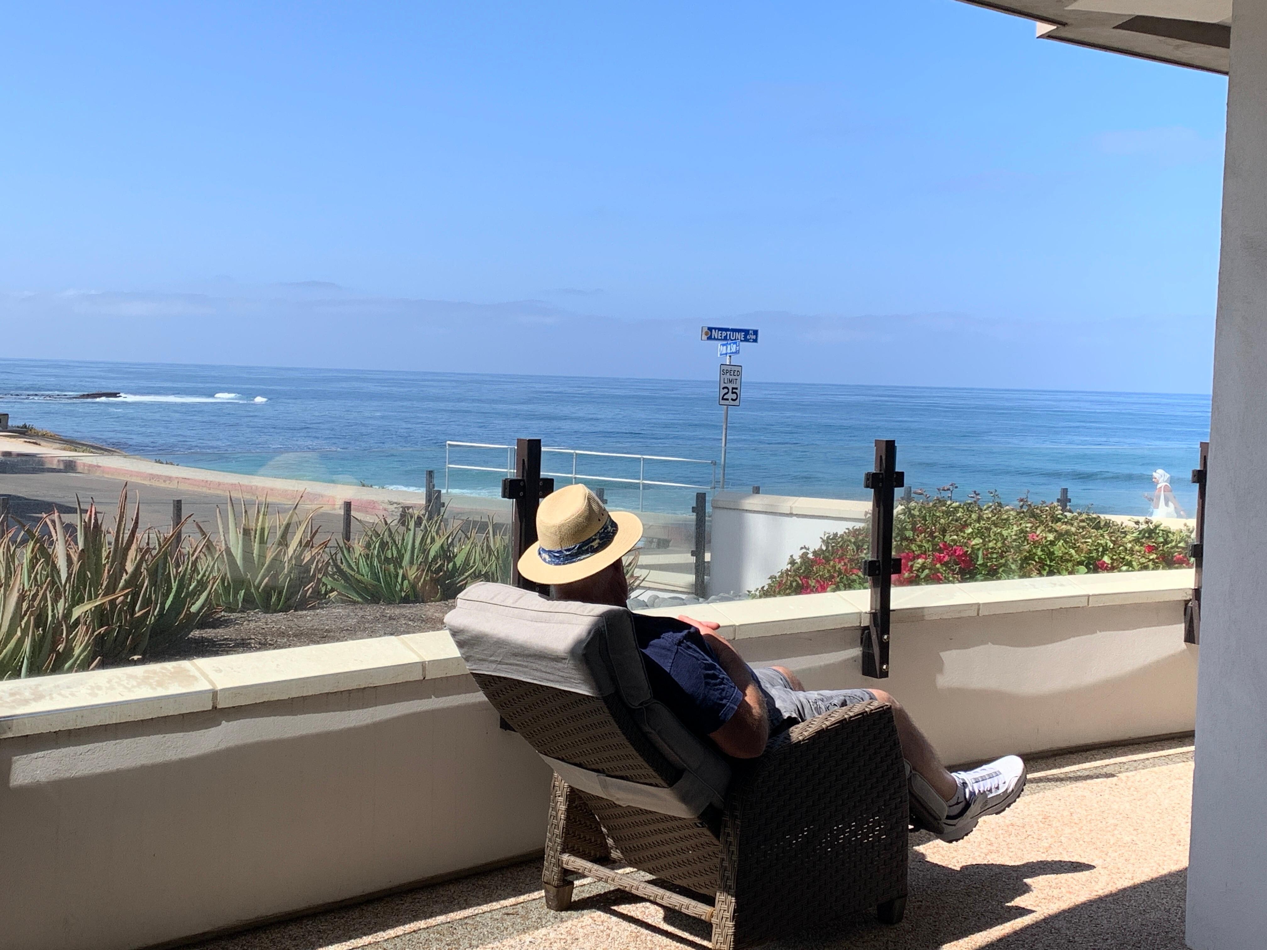 Relaxing on the patio!