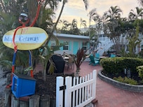 Entrance to courtyard and rooms.