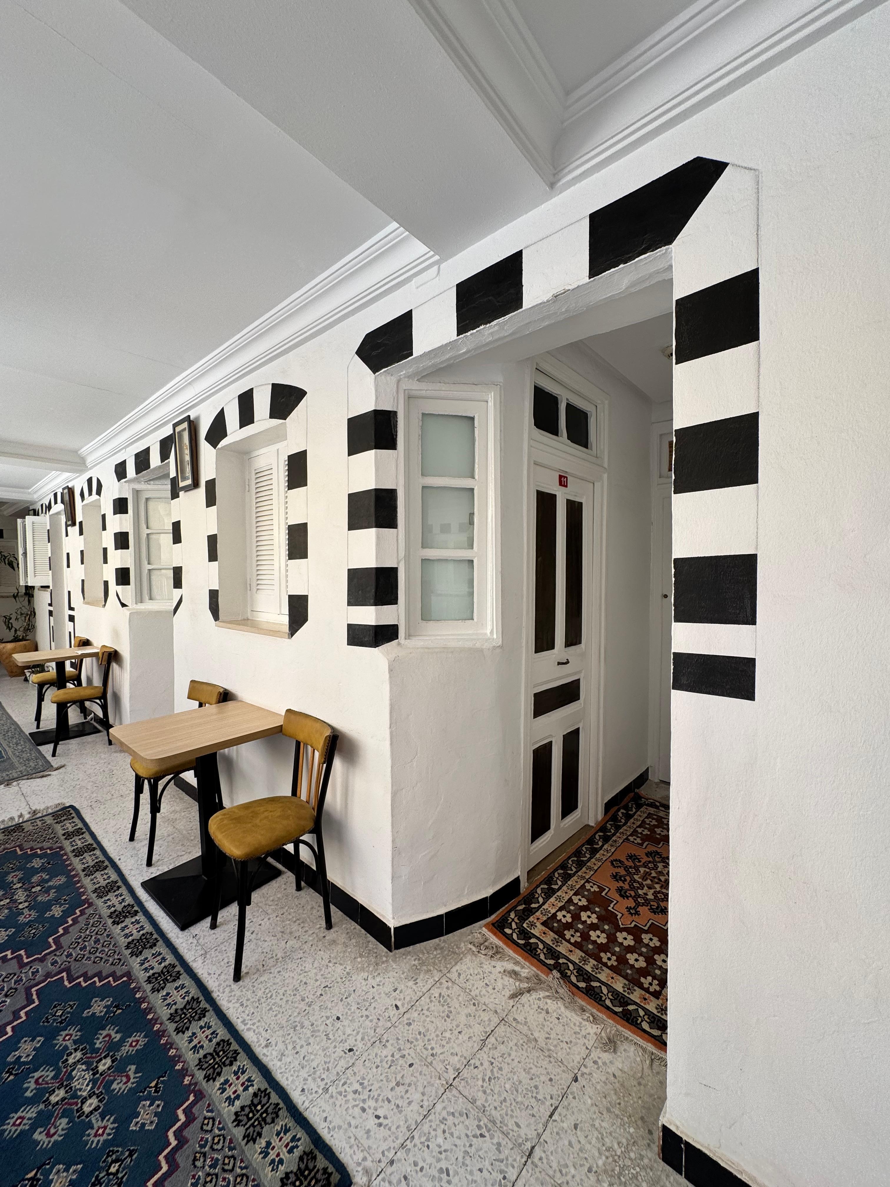 The door to my little single room - really cute