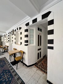 The door to my little single room - really cute