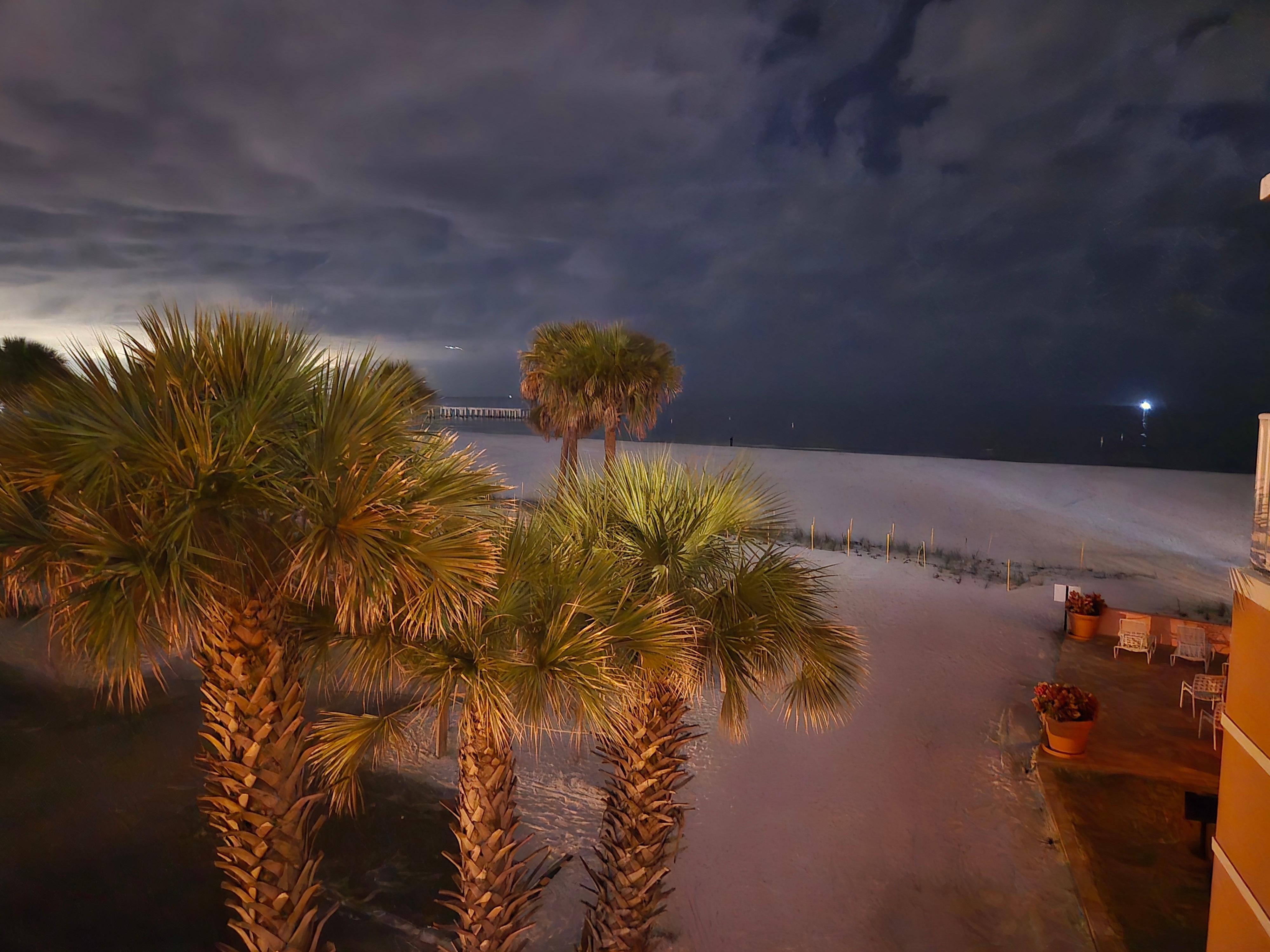 Nighttime photo taken from the balcony!