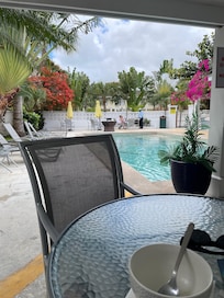 Breakfast at the pool.