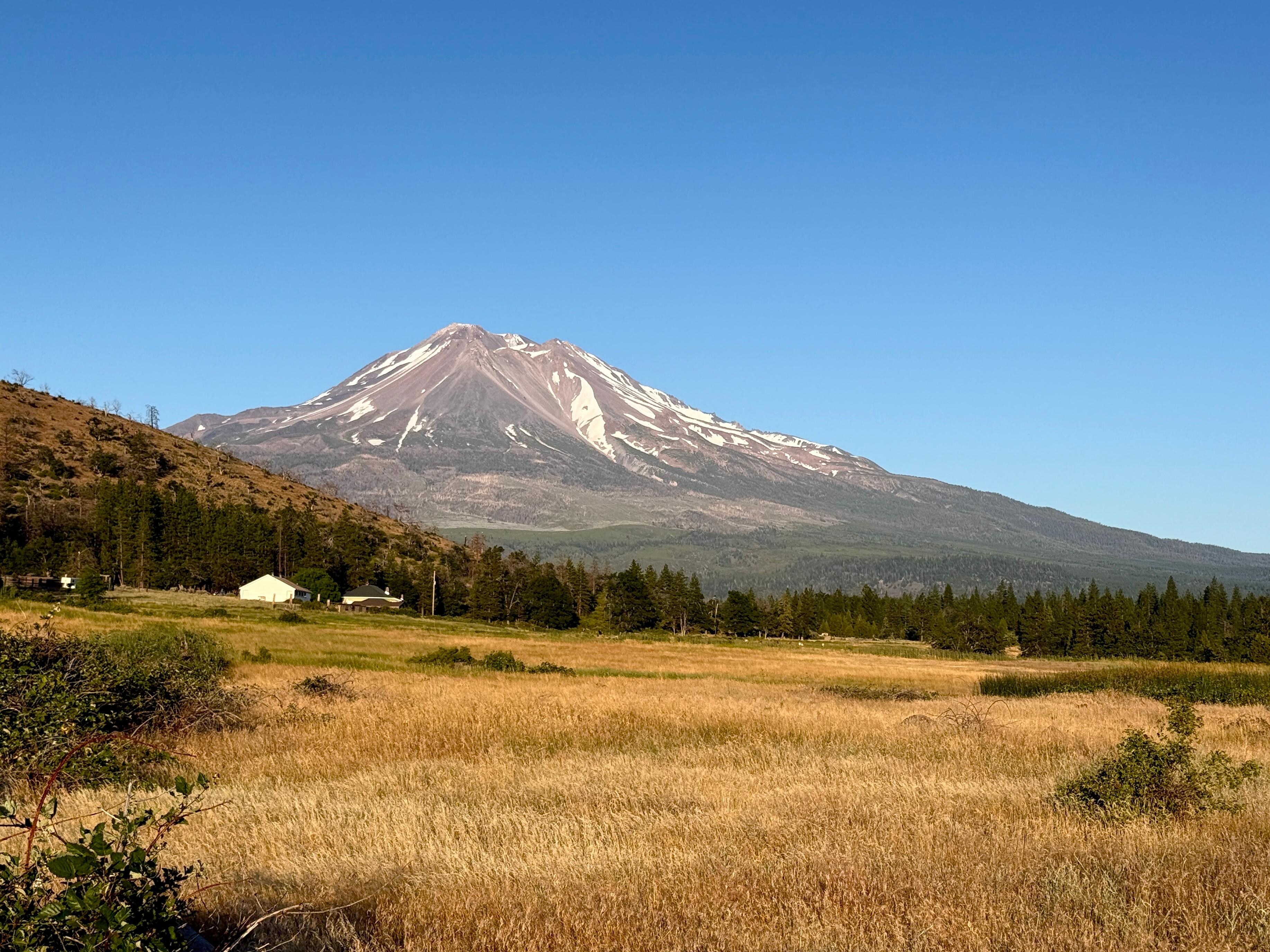 Ranch with Mt Shasta.