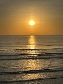 The morning sunrise from the patio.