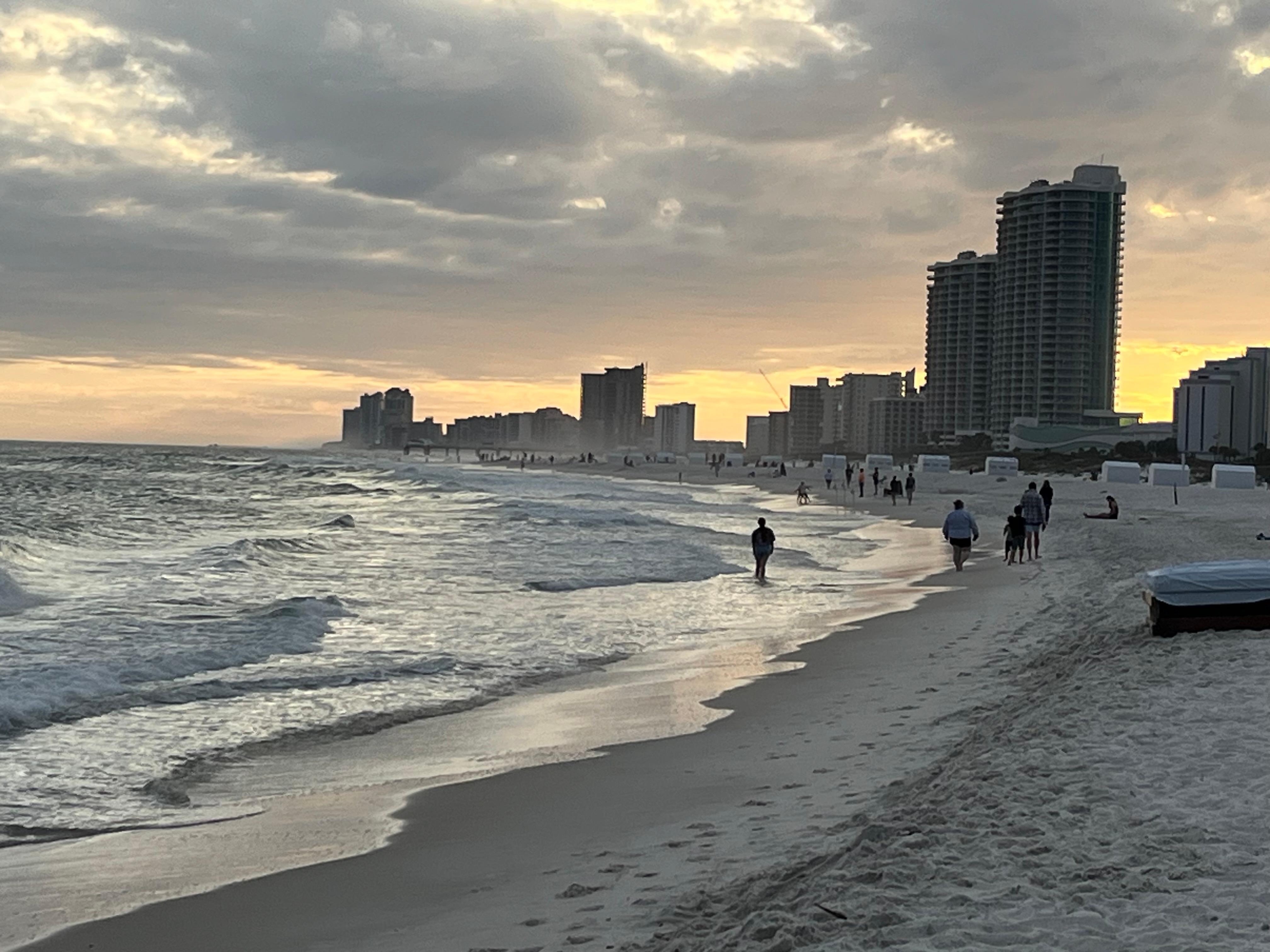 The beach in front of condo. 