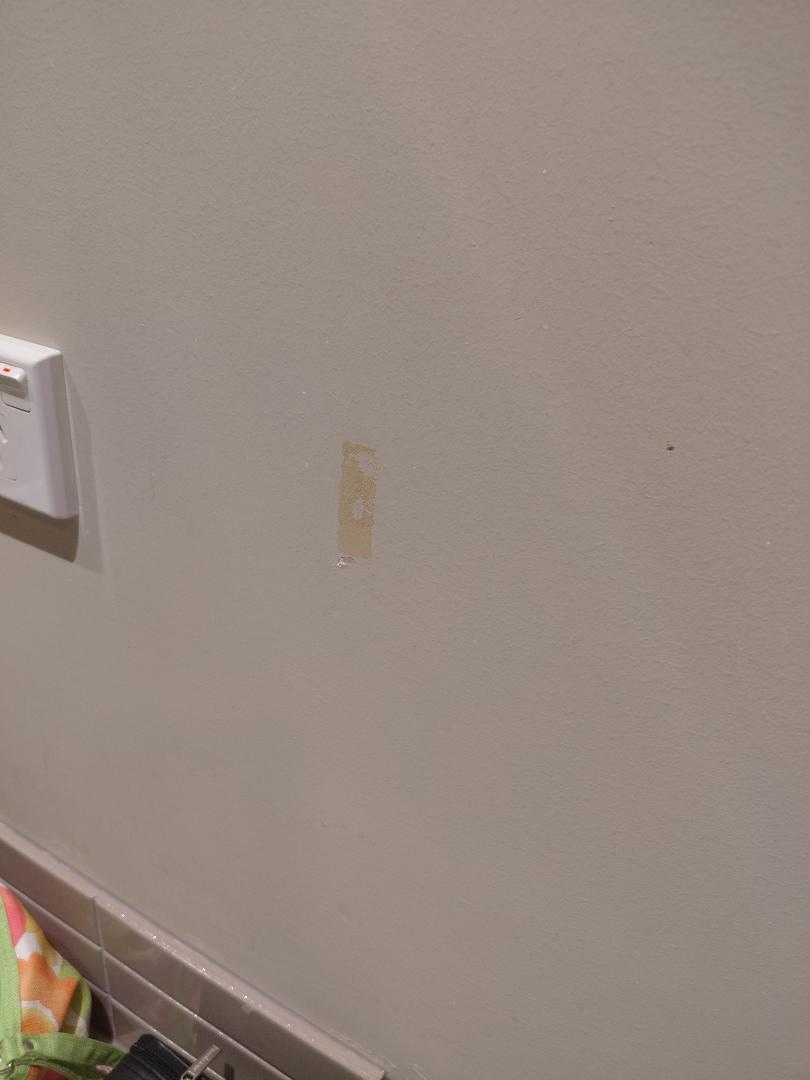 Tape damage on wall