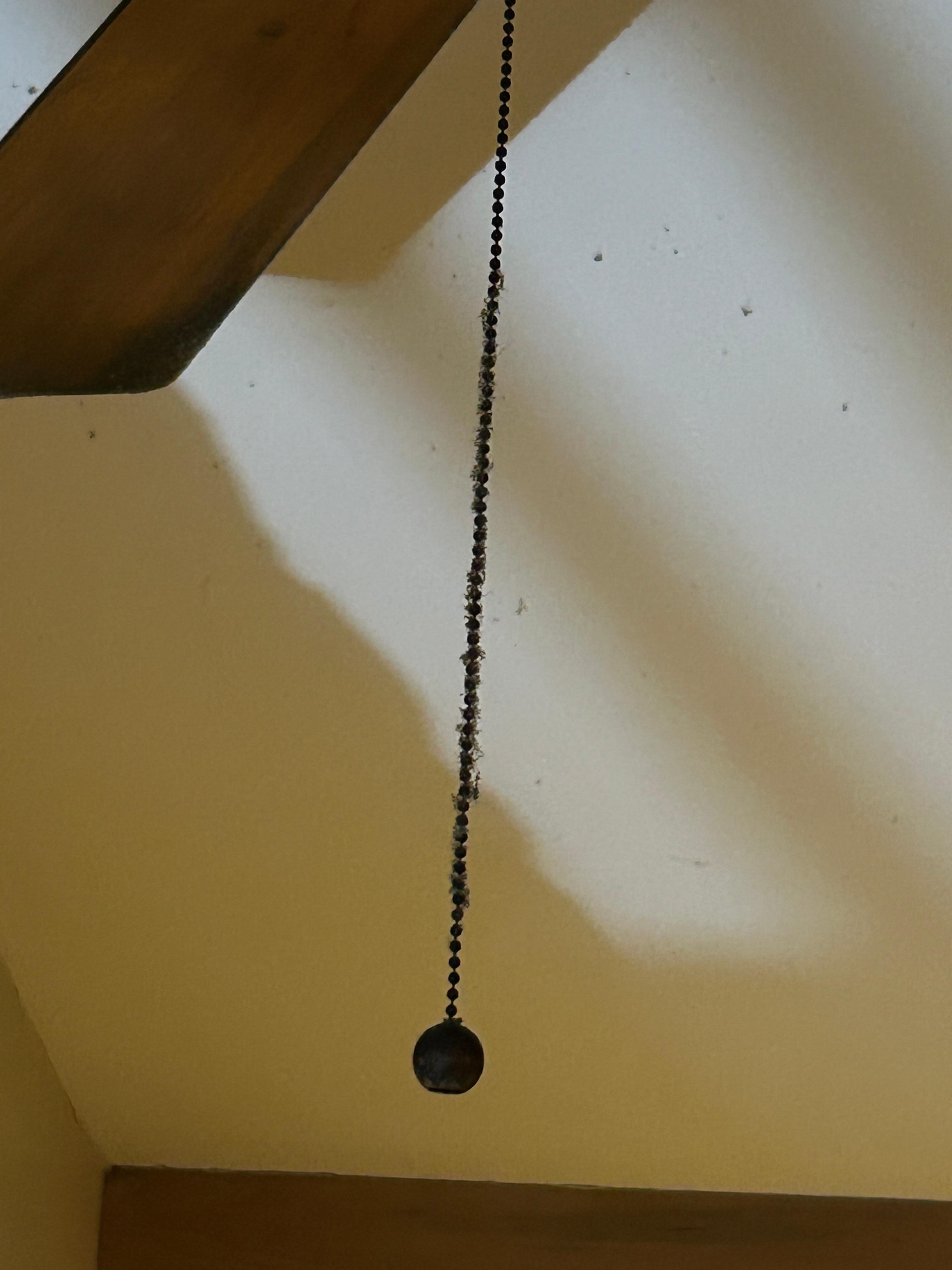 Layer of dirt/dust on chain. 