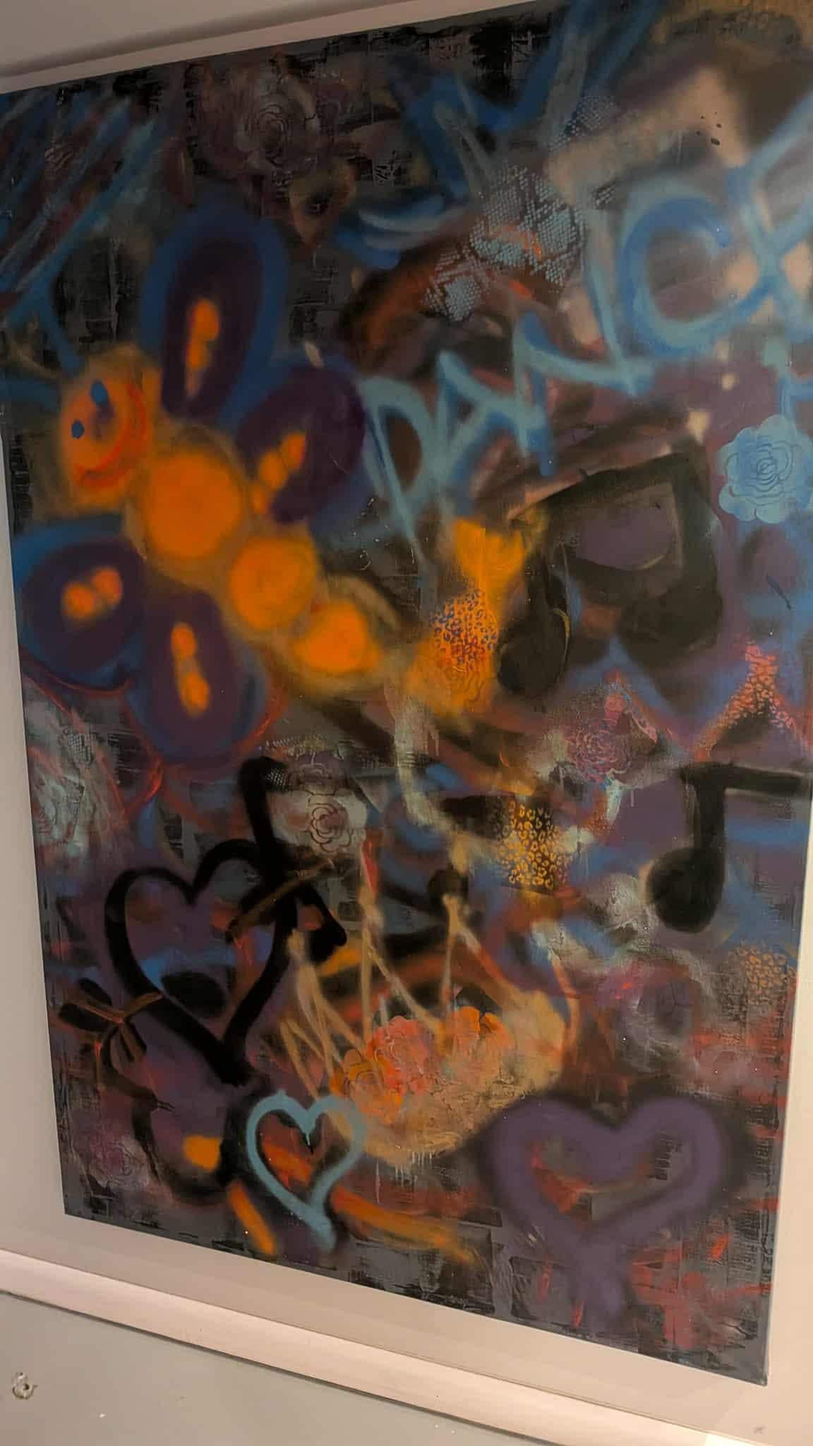 I loved this painting which was as tall as I 5'9"