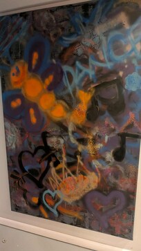 I loved this painting which was as tall as I 5'9"