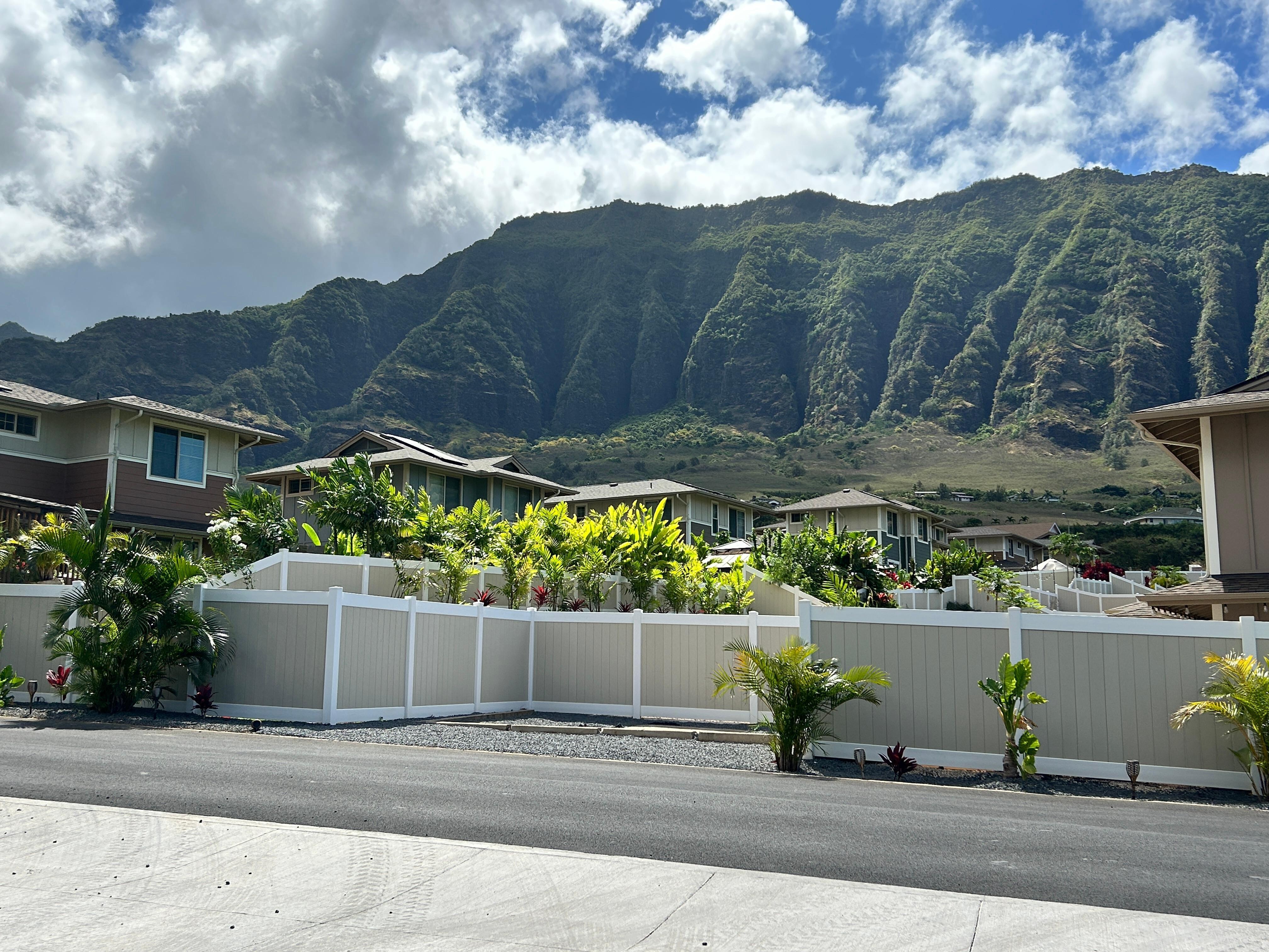 Waianae Mountains from the back patio. 