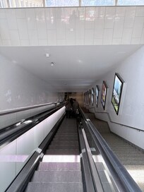 looooong escalator to save the steep walk up to town