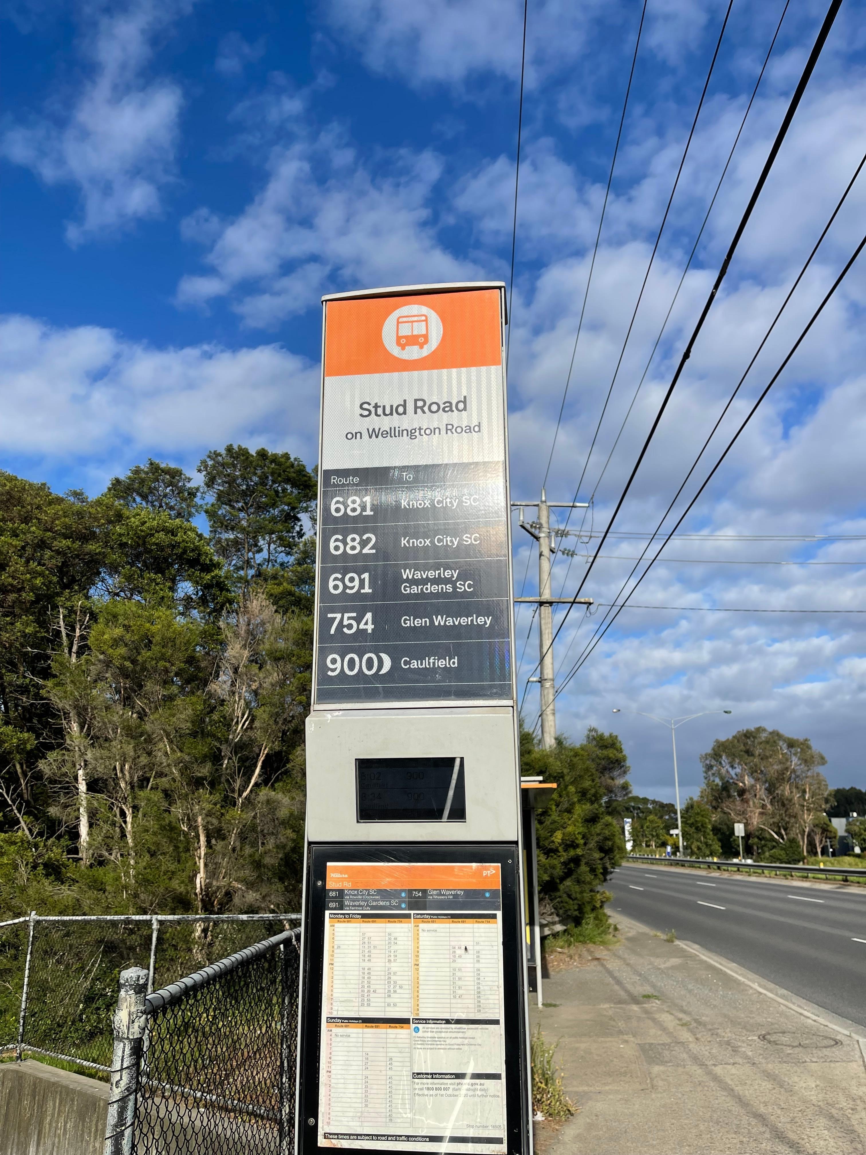 One of the Bus stops near the hotel