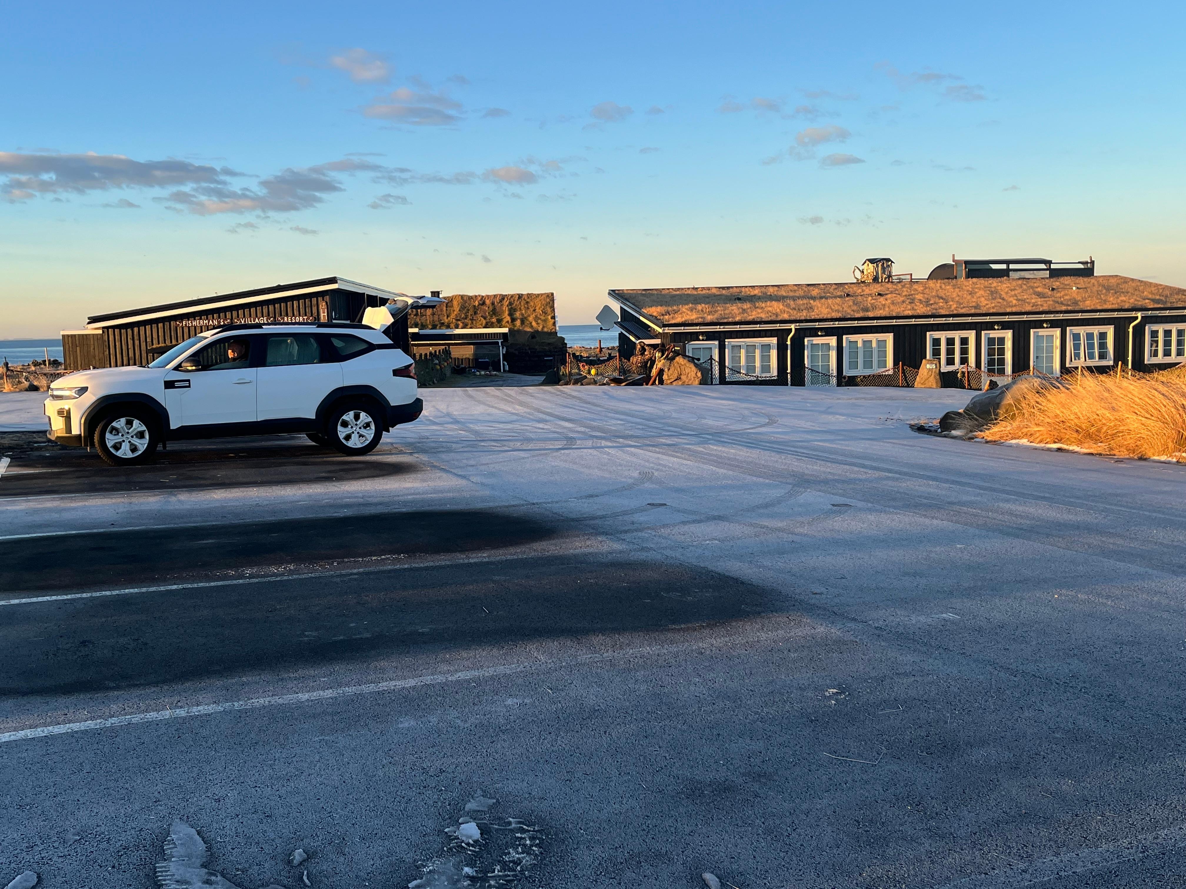 From the parking area looking forward to the property