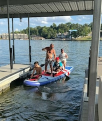 Touring the neighborhood.