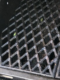 Grill horribly clean and had fish skin all over it before we cleaned it