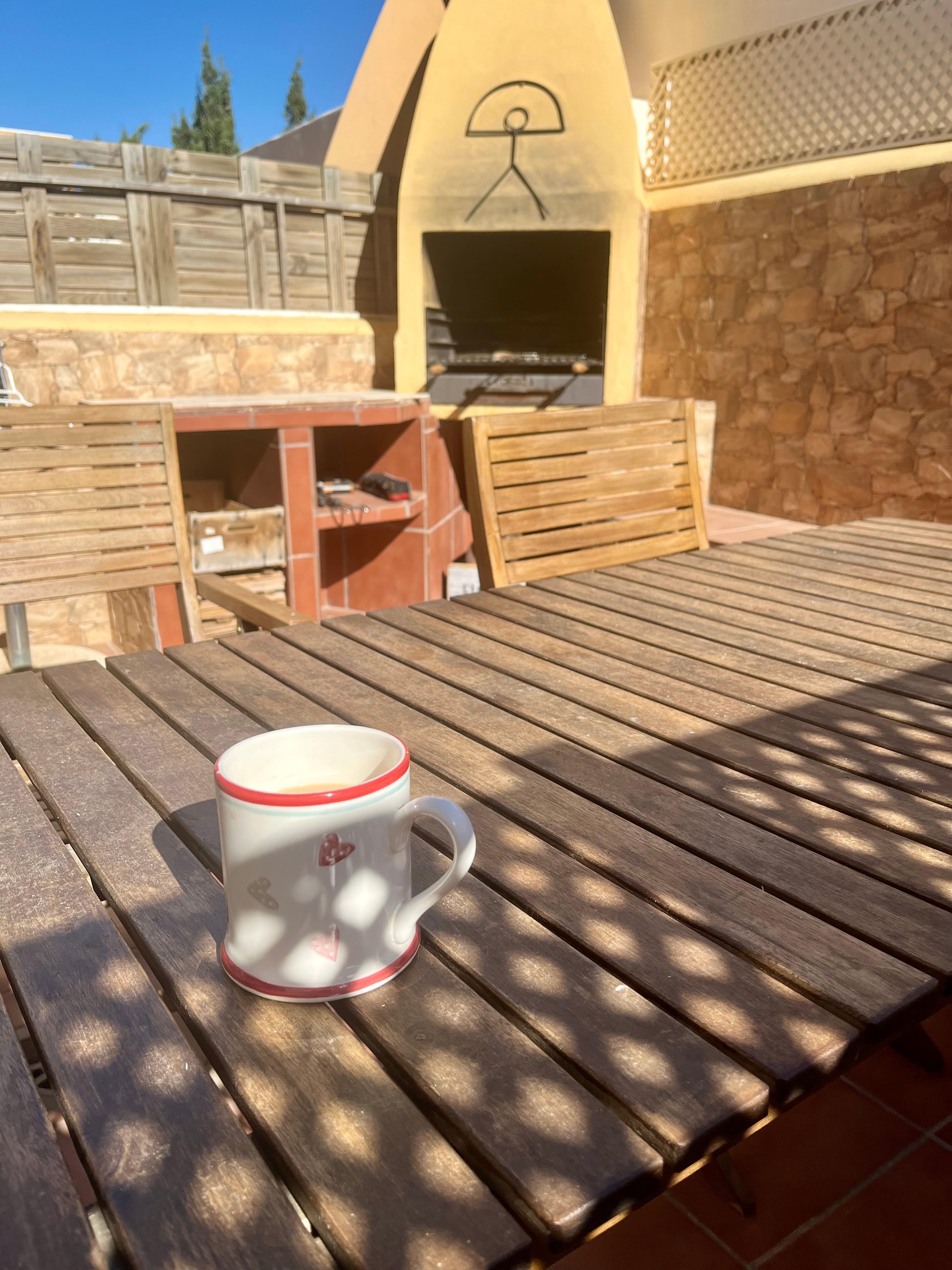 Seating area with bbq