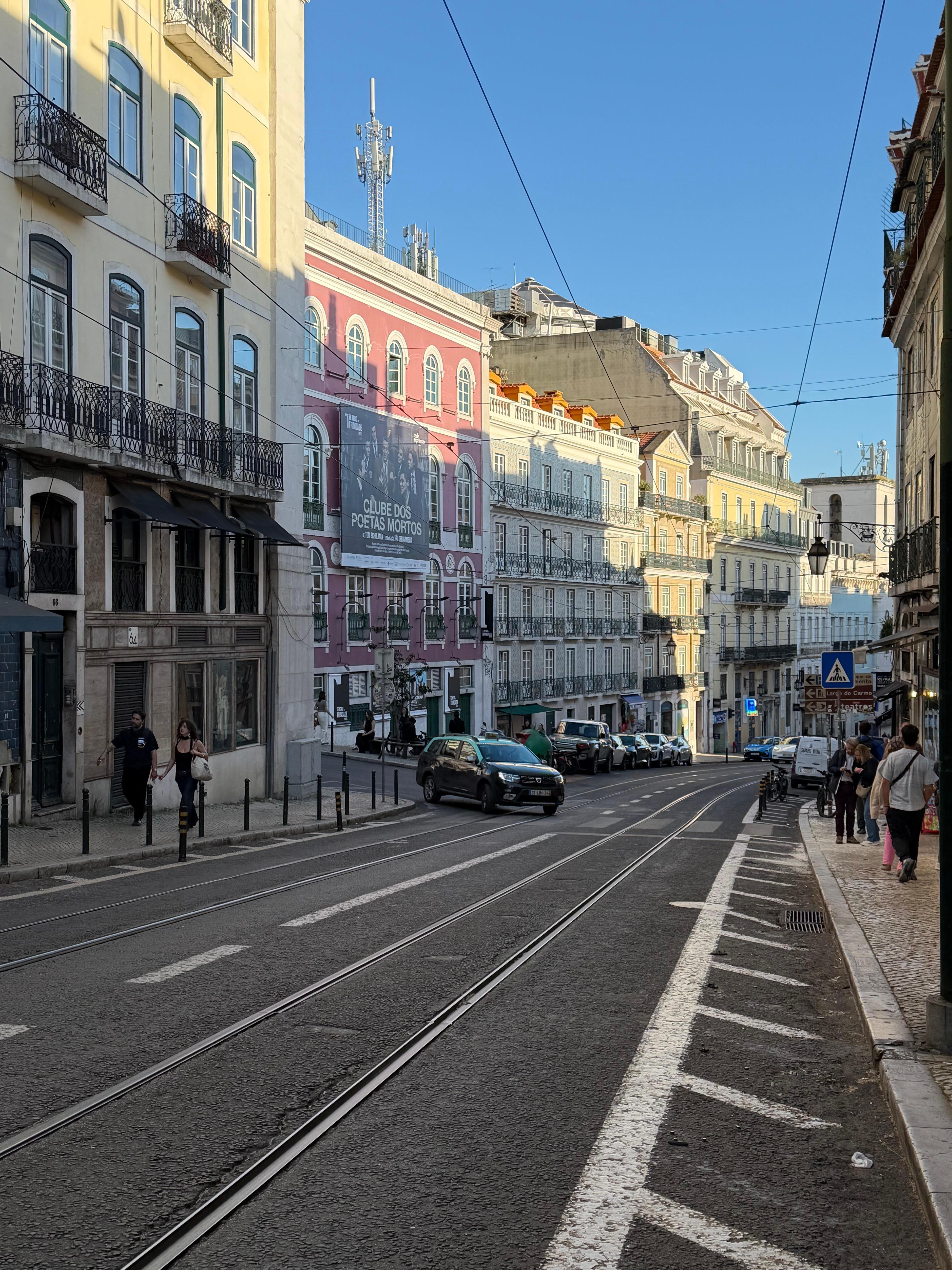 Street with a tram