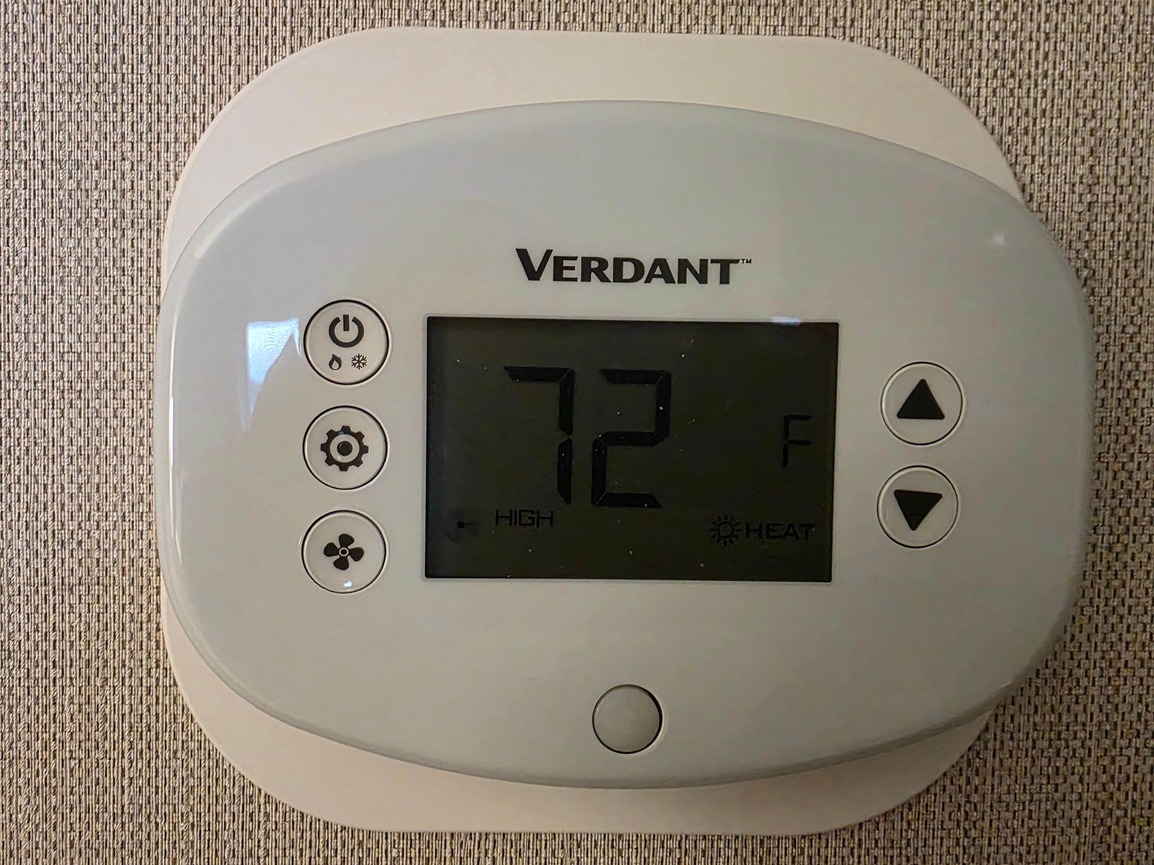 This is the temperature. 
I tried to increase the temperature to 74 digress or 75 degrees. But each time. I failed.