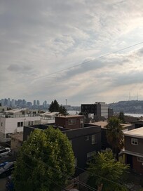 View from upstairs balcony