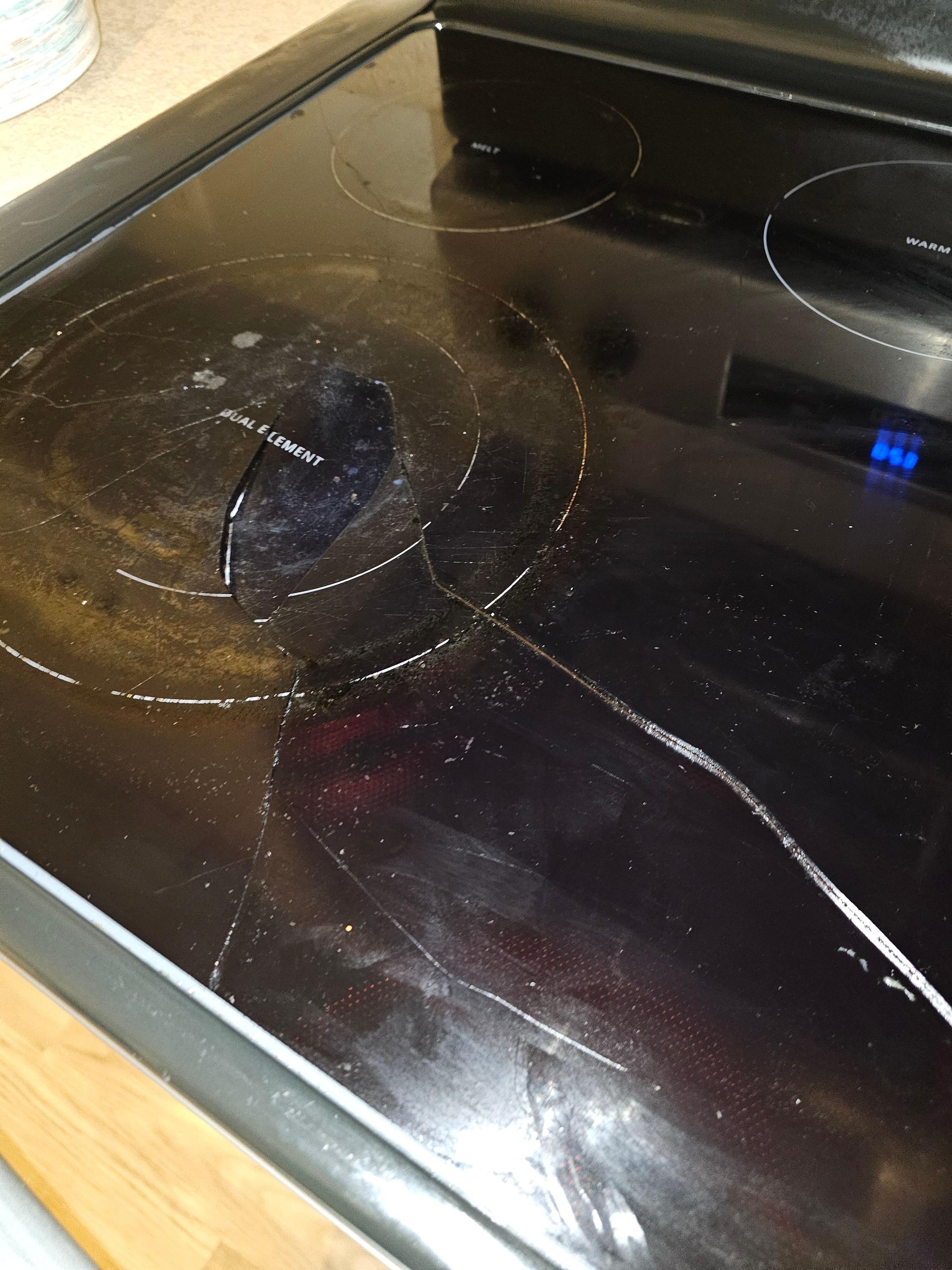 Cracked stove top