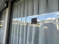 Broken glass another room