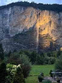 View at night from yard