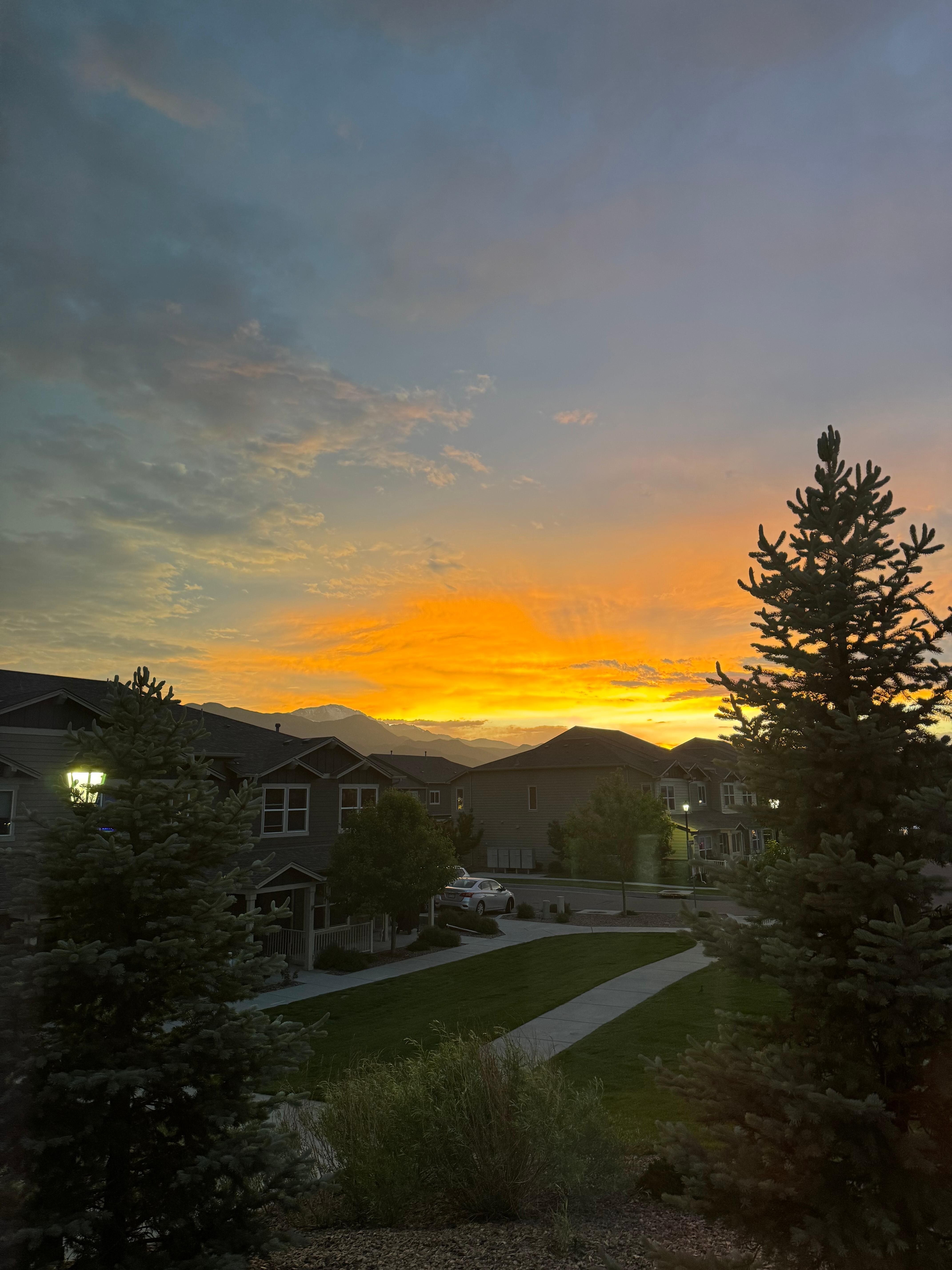 Sunset from the porch