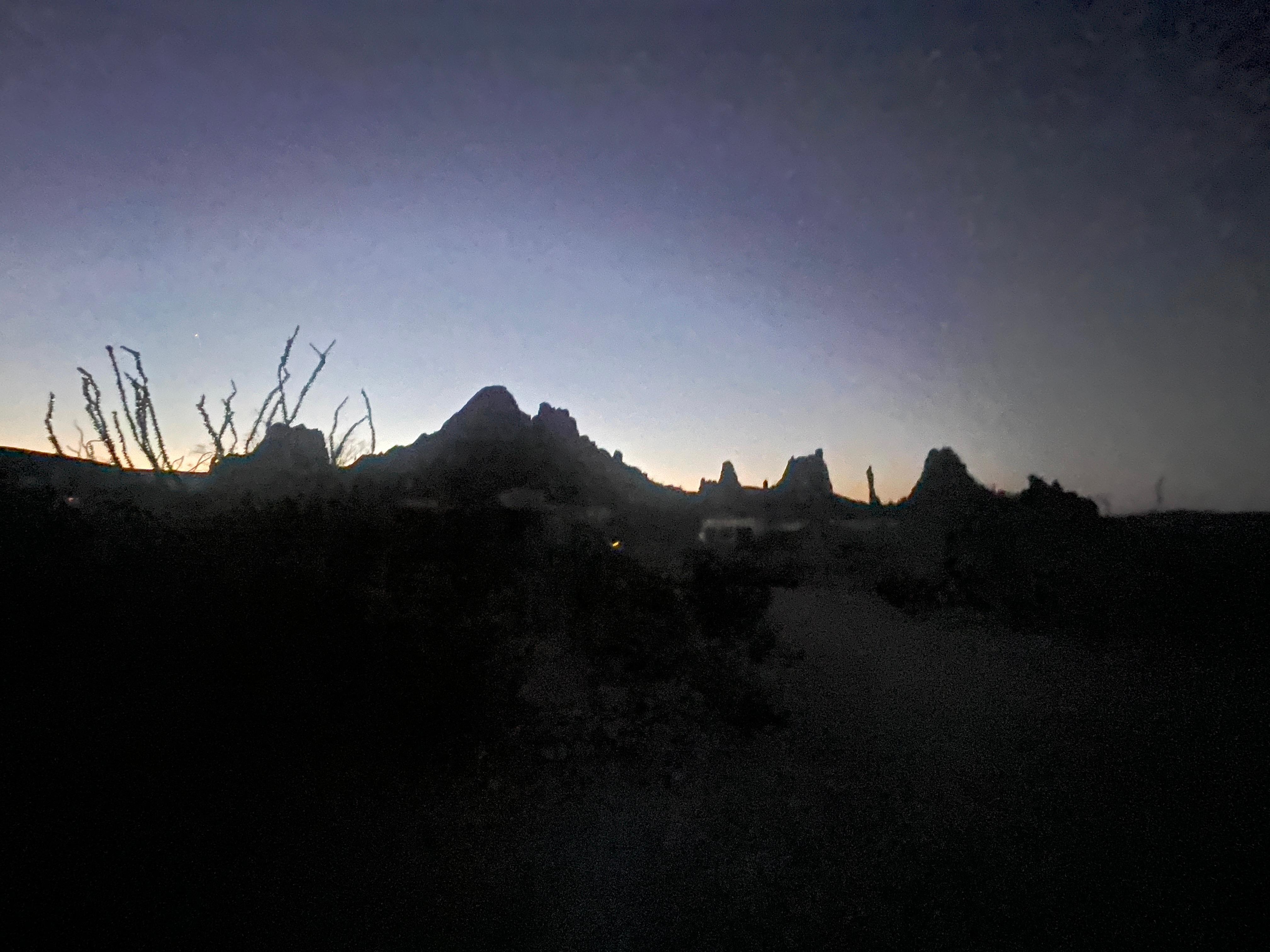 It was dark when we arrived