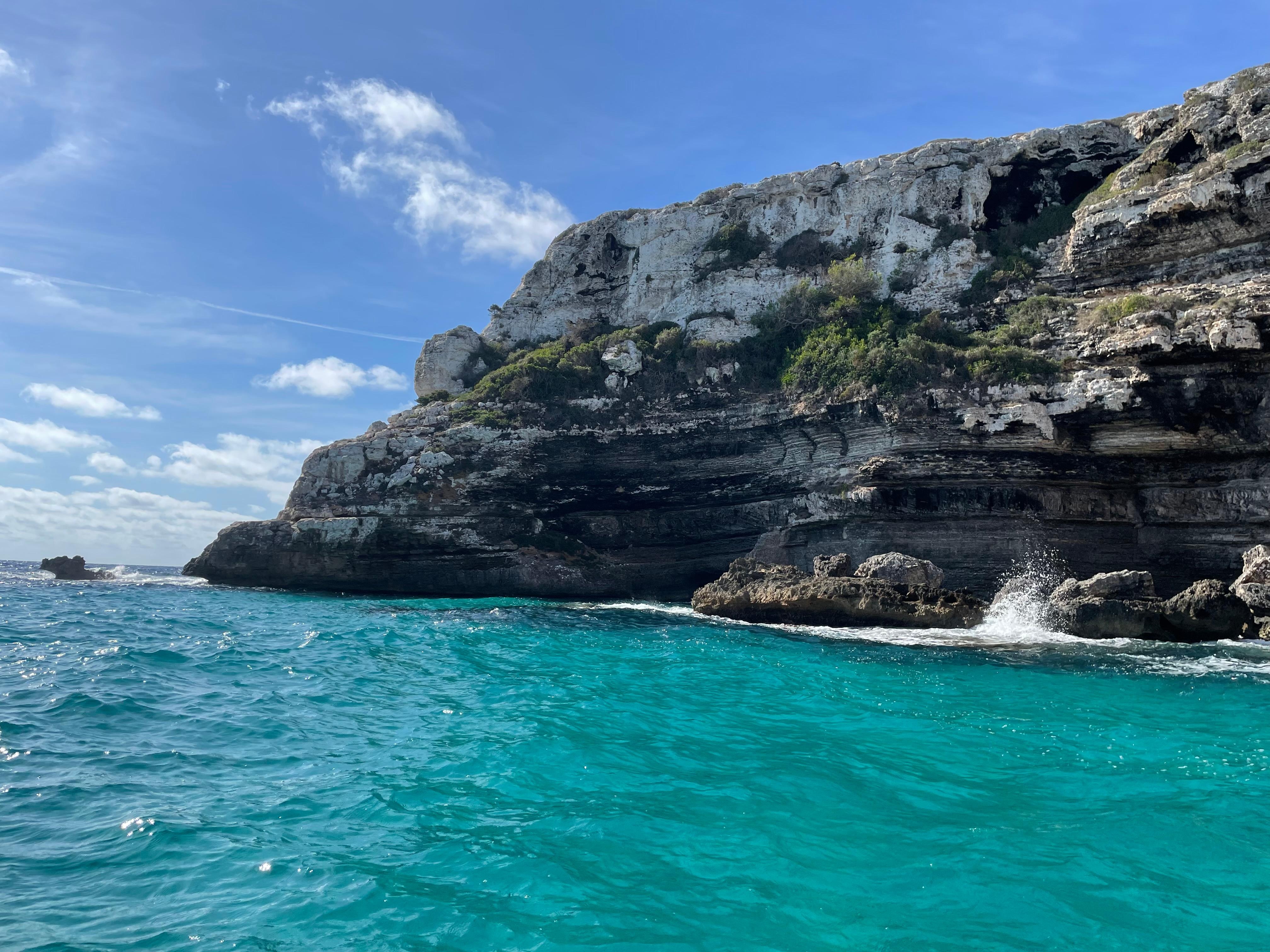 Along the eastern coastline of Mallorca