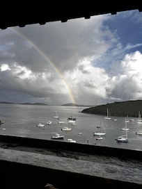 Just one of the many rainbows we saw from the balcony during our stay!