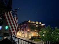 View from the balcony at night
